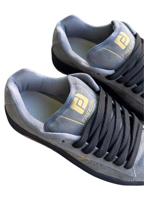 tenis freeday jab camurca serie gold cinza preto 5