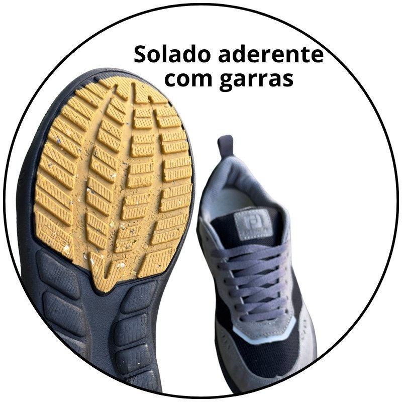 tenis freeday track suit esportivo preto cinza descricao 3