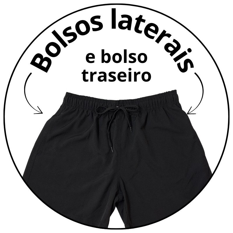 short banho masculino mahai preta lisa descricao 2