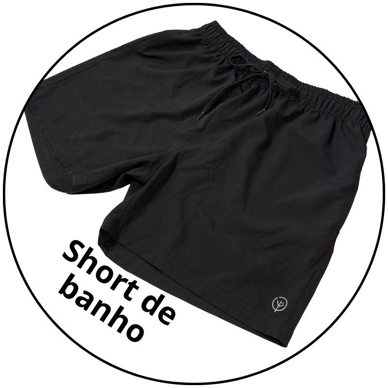 short banho masculino mahai preta lisa descricao 3