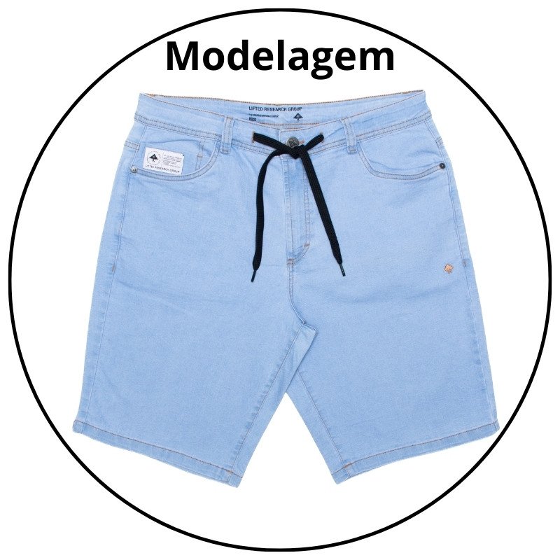 bermuda jeans masculina lrg delave walk denin azul claro descricao 1