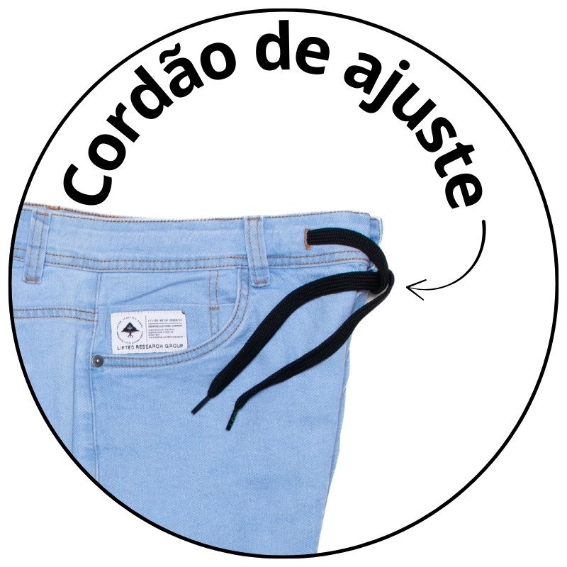 bermuda jeans masculina lrg delave walk denin azul claro descricao 2