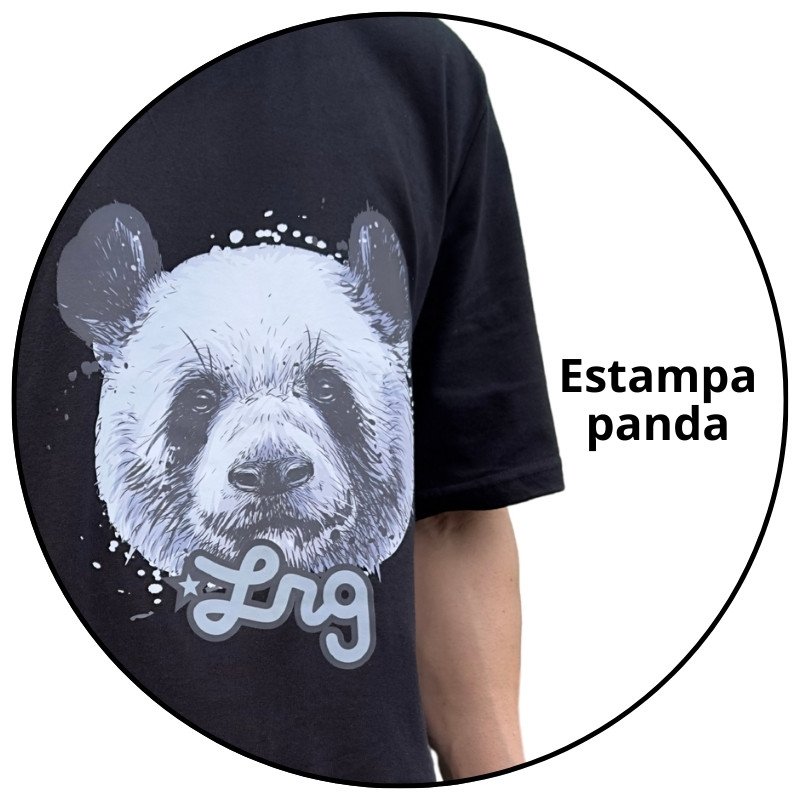 camiseta masculina lrg panda logic tee preta descricao