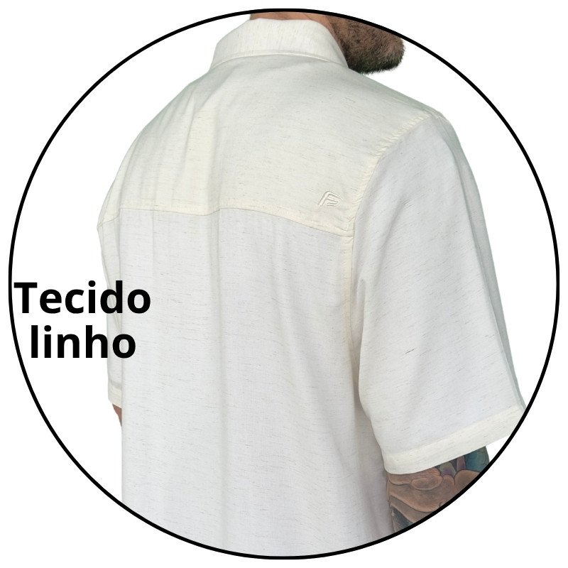 camisa botao masculina freesurf line off white descricao 2