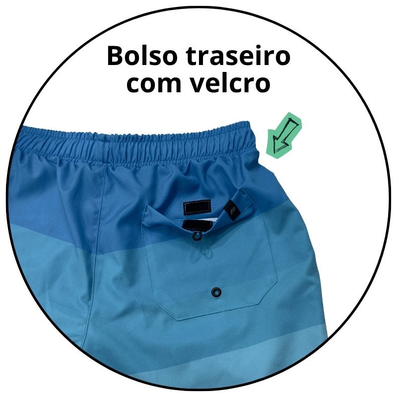 bermuda masculina elastico banho freesurf line azul descricao 2