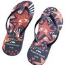chinelo feminino slim tropical brasil preto estampa olhos 3