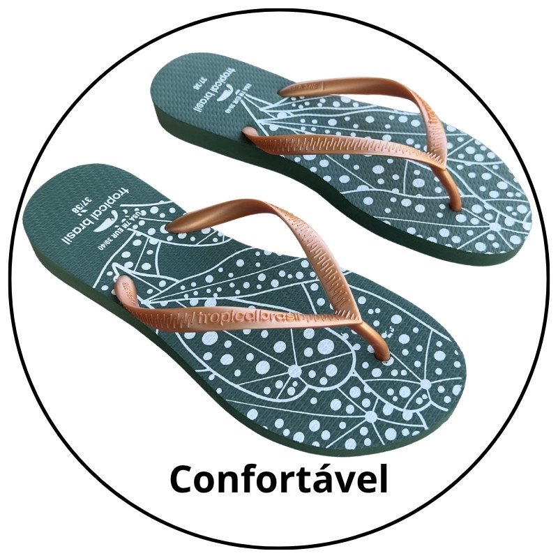 chinelo feminino slim tropical brasil verde militar descricao 2