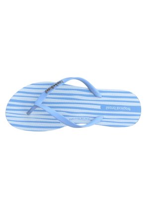 chinelo feminino tamanco slim tropical brasil azul branco 1