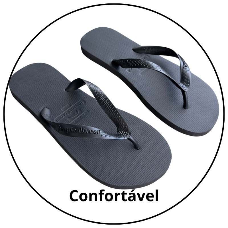 chinelo unissex tropical brasil preto descricao 2