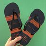 chinelo unissex tropical brasil preto laranja 5