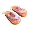 chinelo infantil baby tropical brasil laranja rosa frutas 2