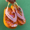 chinelo infantil baby tropical brasil laranja rosa frutas 5