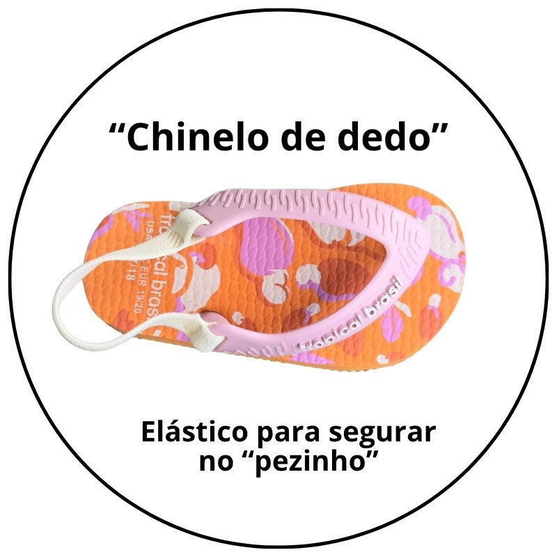 chinelo infantil baby tropical brasil laranja rosa frutas descricao 1