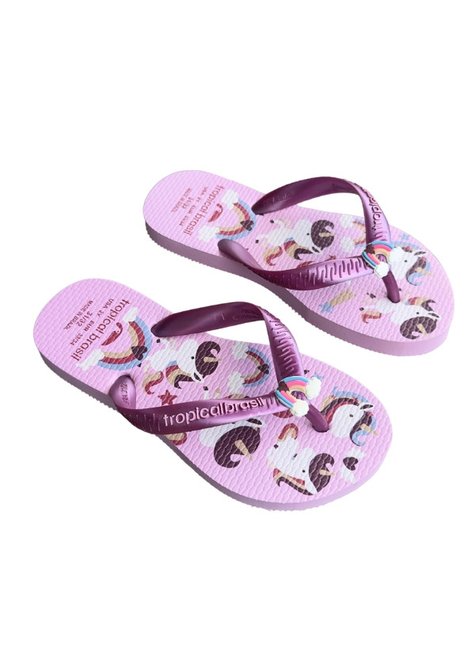 chinelo infantil feminino tropical brasil uva metalizado 2