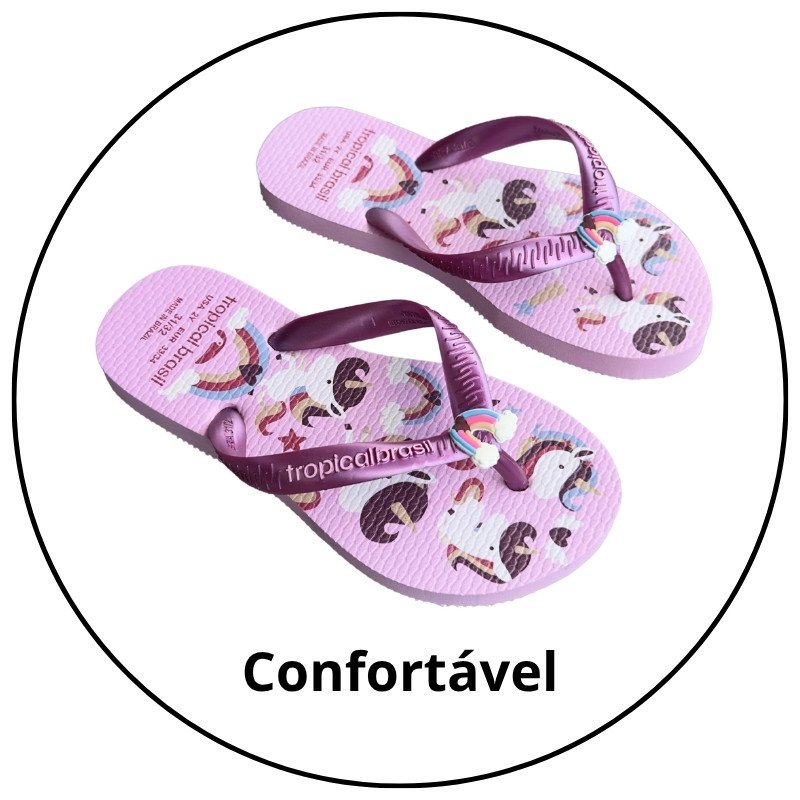 chinelo infantil feminino tropical brasil uva metalizado descricao 2