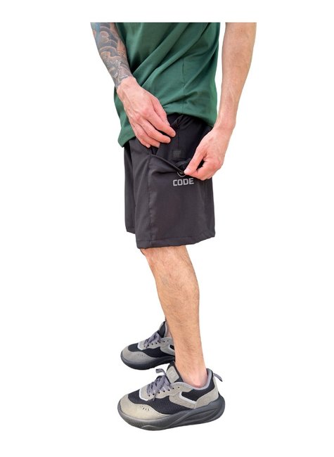 bermuda masculina elastico code trail preta 5