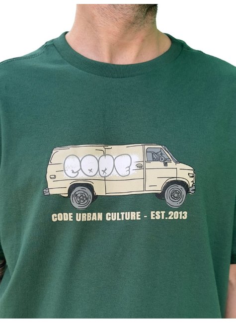 camiseta masculina code company furgao verde 4