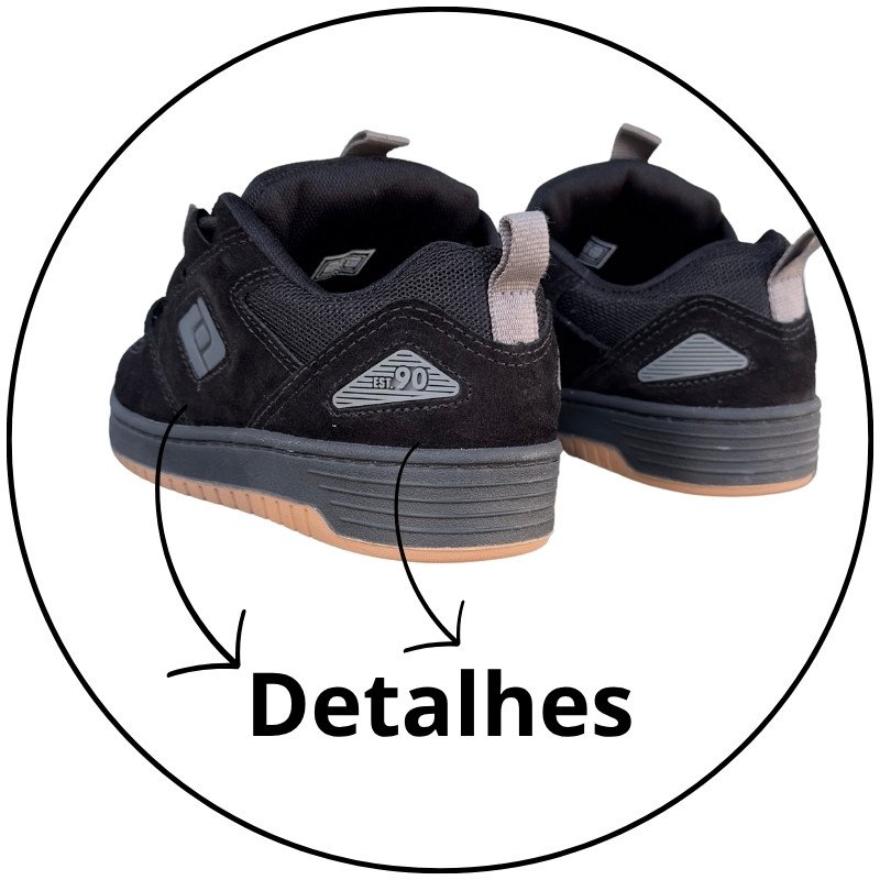 tenis freeday spin preto havana solado preto descricao 3