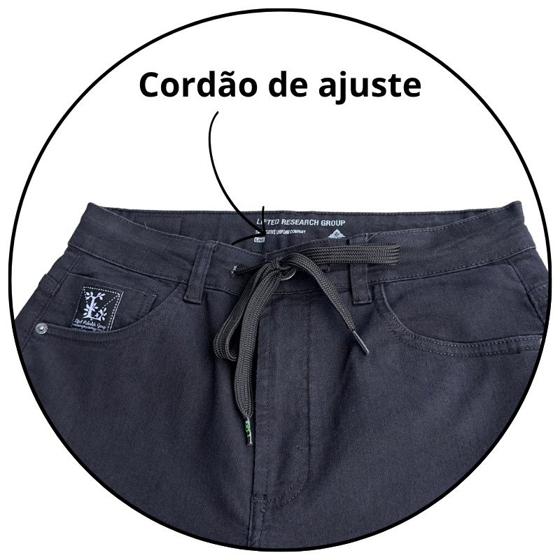 bermuda jeans masculina lrg blackout walk denin preta descricao 2