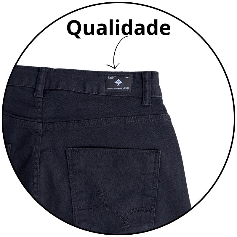 bermuda jeans masculina lrg blackout walk denin preta descricao 3