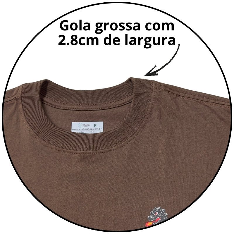 cropped camiseta street mahai dragao marrom descricao 3