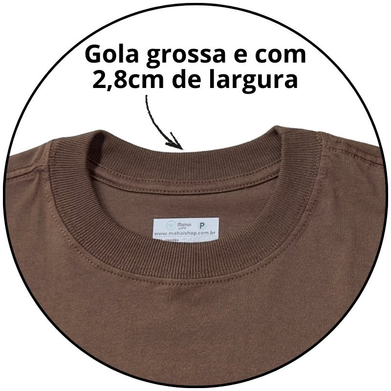 camiseta masculina street mahai discreta marrom descricao 3