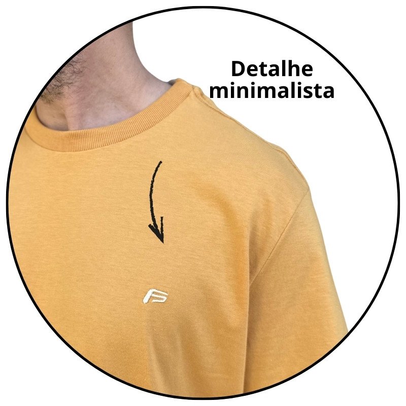camiseta masculina freesurf essential classic mostarda descricao 2