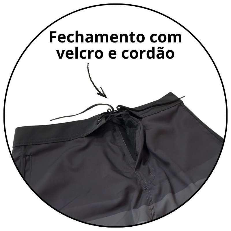 bermuda masculina freesurf boardshort x ligther preta descricao 2