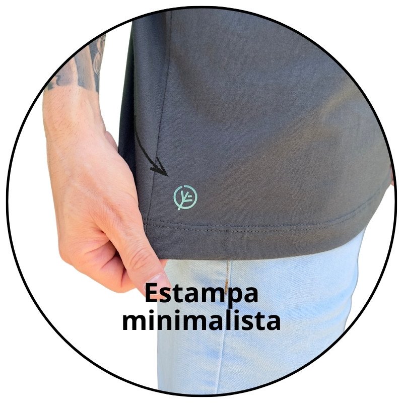 camiseta masculina street mahai discreta cinza chumbo descricao 2