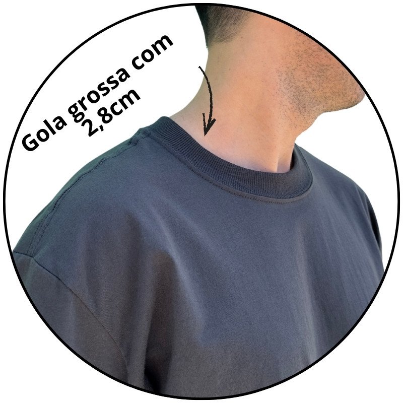 camiseta masculina street mahai discreta cinza chumbo descricao 3