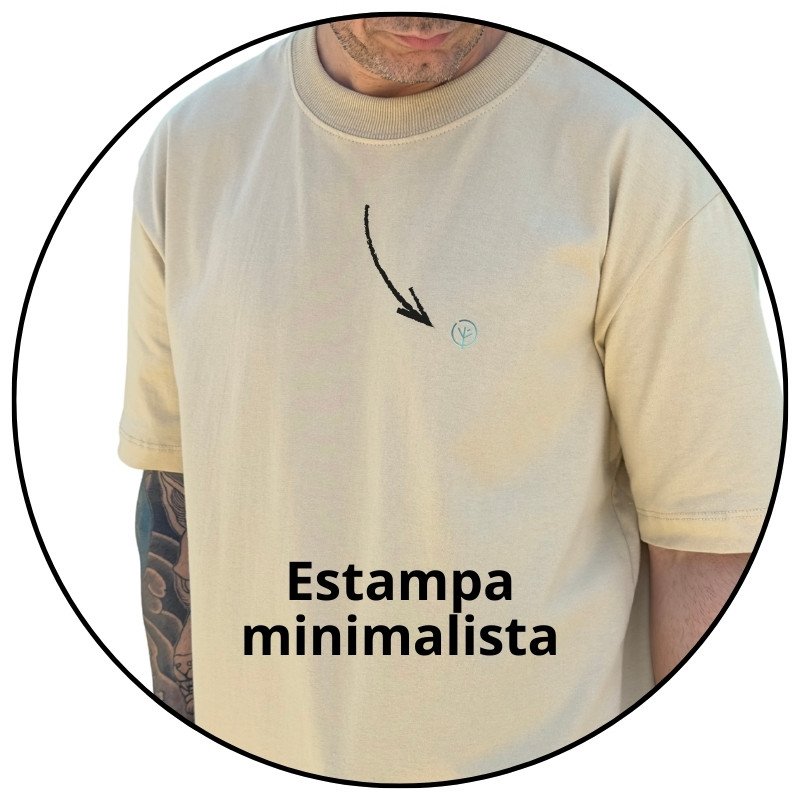 camiseta masculina street mahai mini logo areia descricao 2