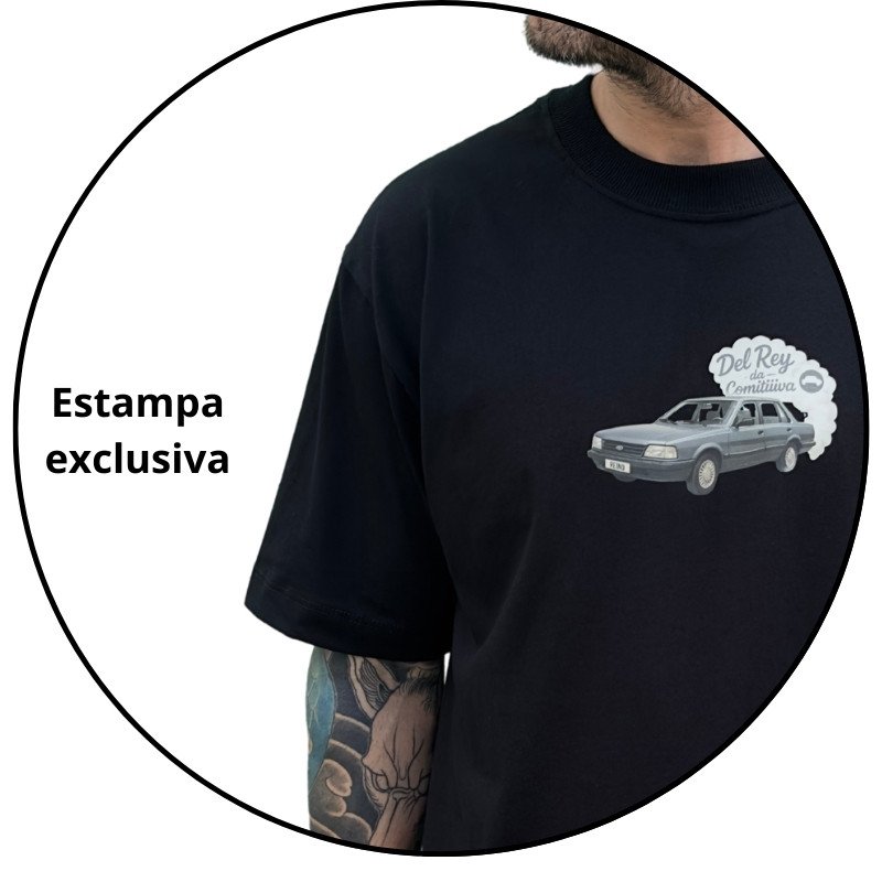 camiseta masculina reino do garcia del rey da comitiva preta descricao 1