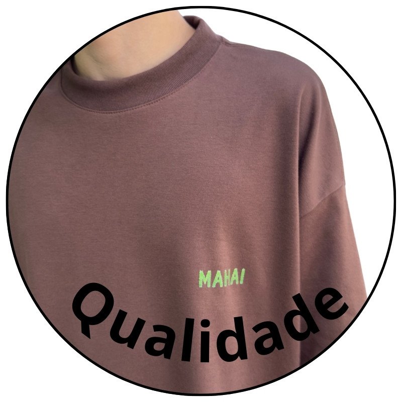 camiseta masculina oversized mahai ovelha negra marrom descricao 2