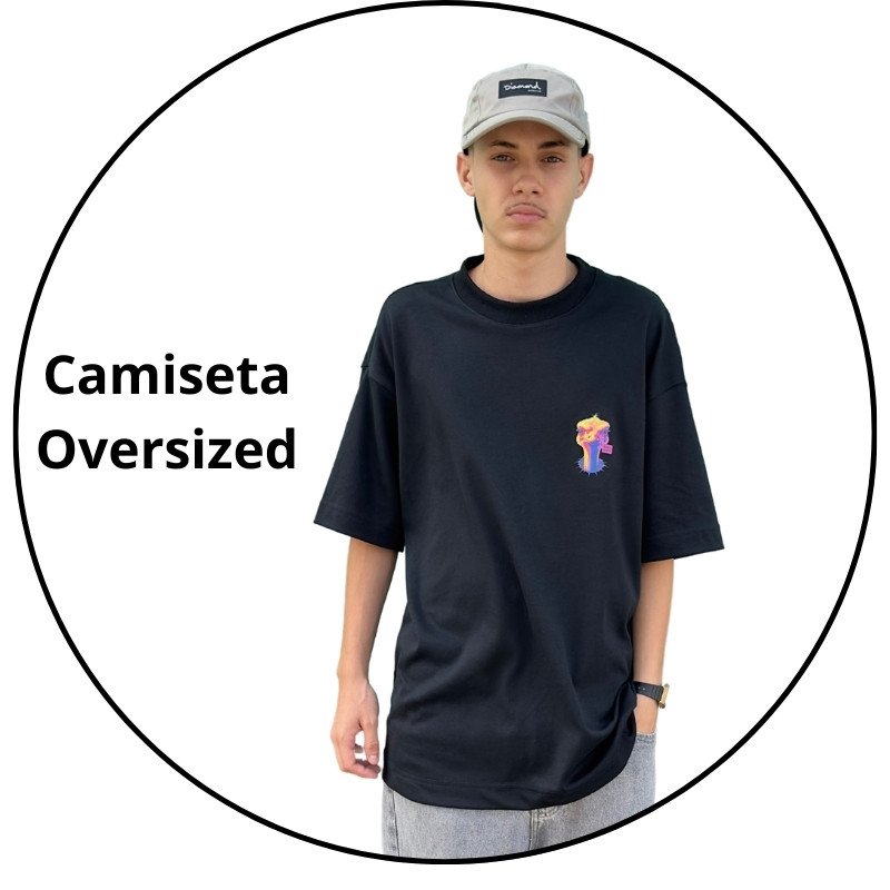 camiseta masculina oversized mahai avestruz preta descricao 1