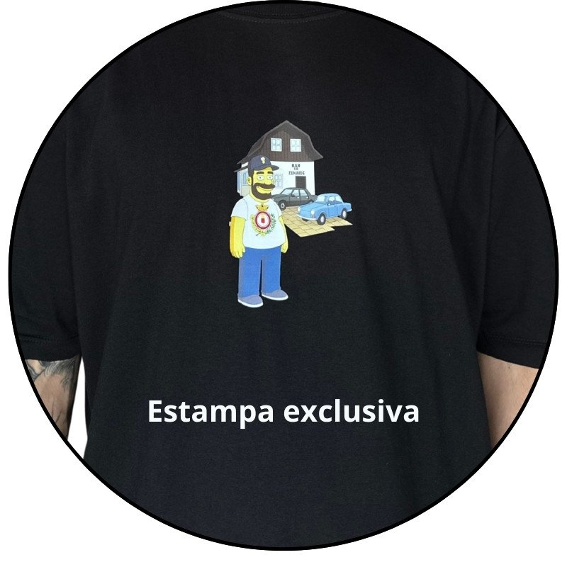 camiseta masculina reino do garcia bar da zenaide preta descricao