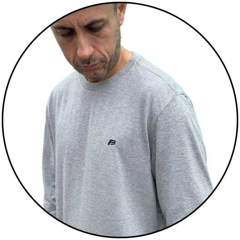 camiseta manga longa freesurf mini logo cinza mescla descricao 3
