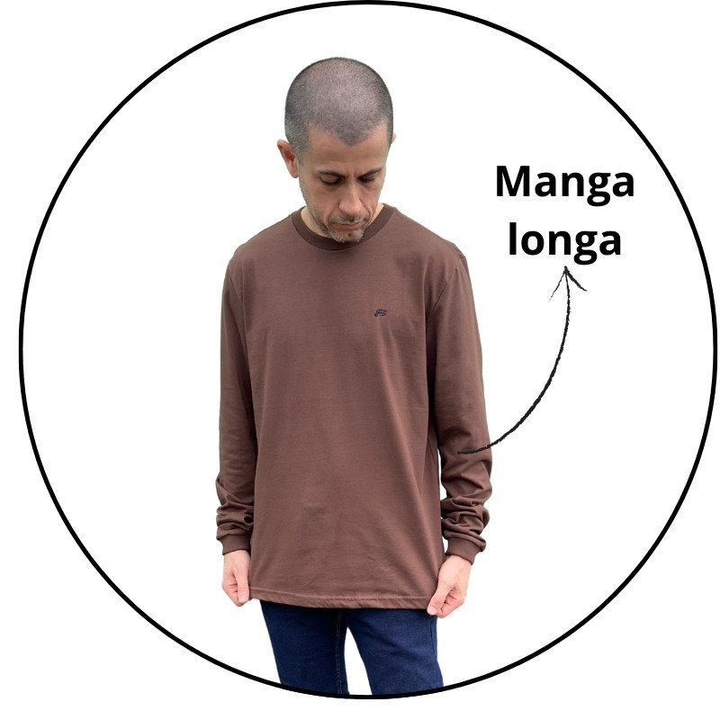 camiseta manga longa freesurf mini logo marrom descricao 1