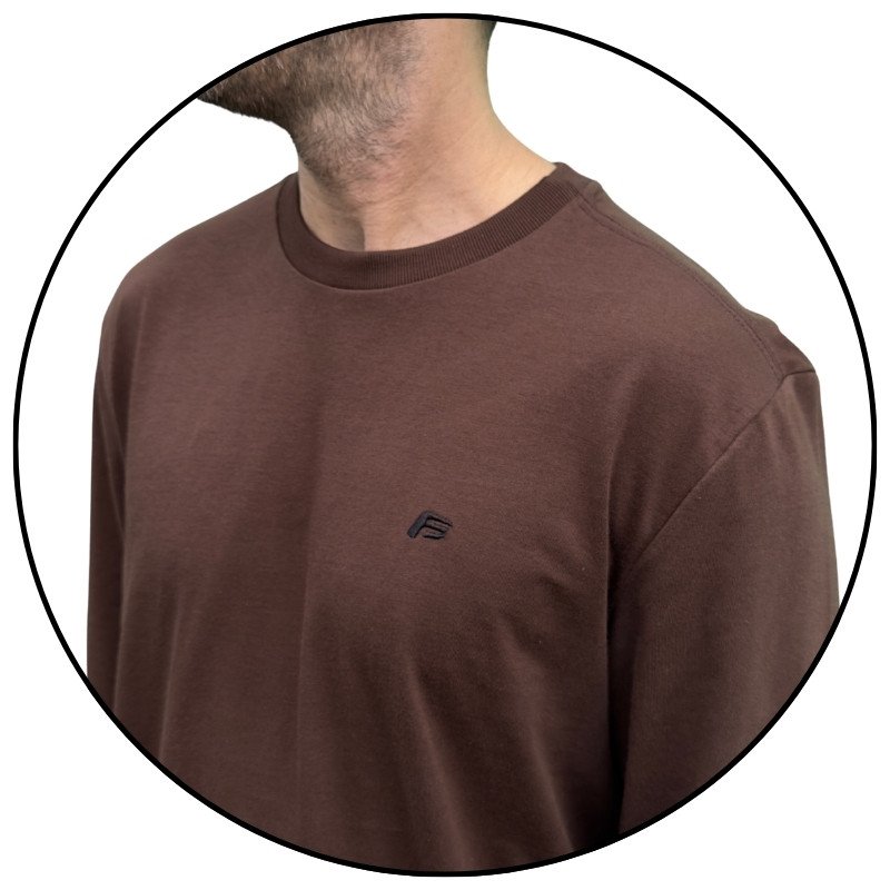 camiseta manga longa freesurf mini logo marrom descricao 2