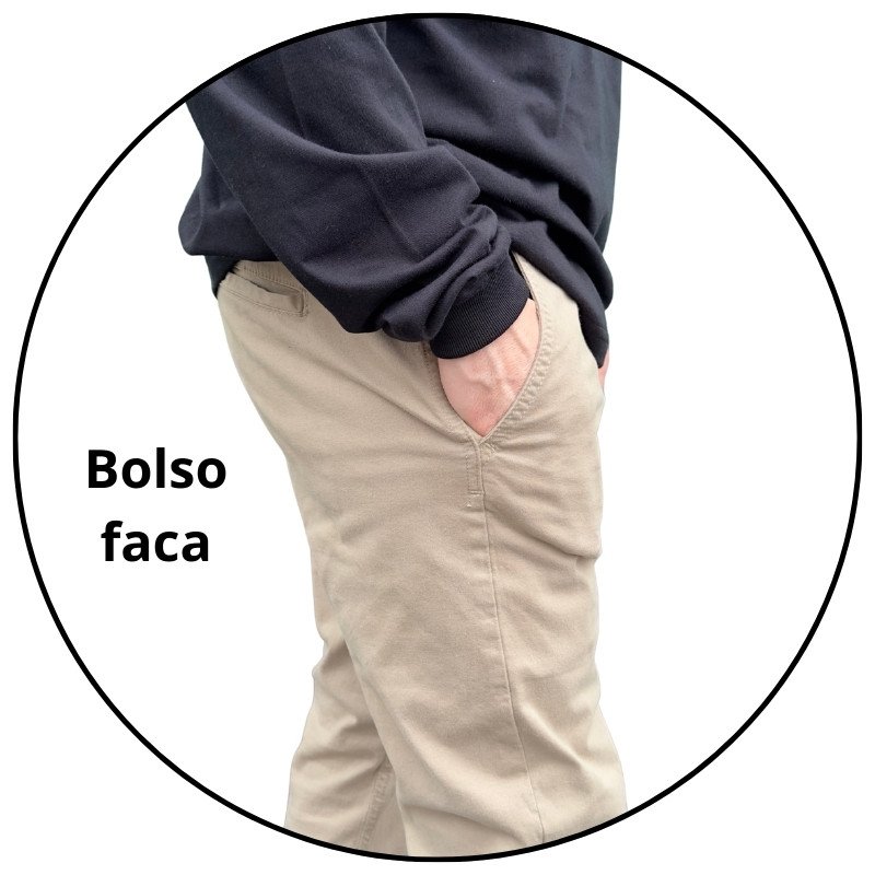 calca sarja masculina slim social via grafit caqui descricao 2