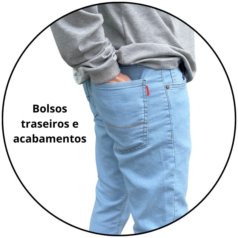 calca jeans masculina slim via grafit azul claro descricao 3