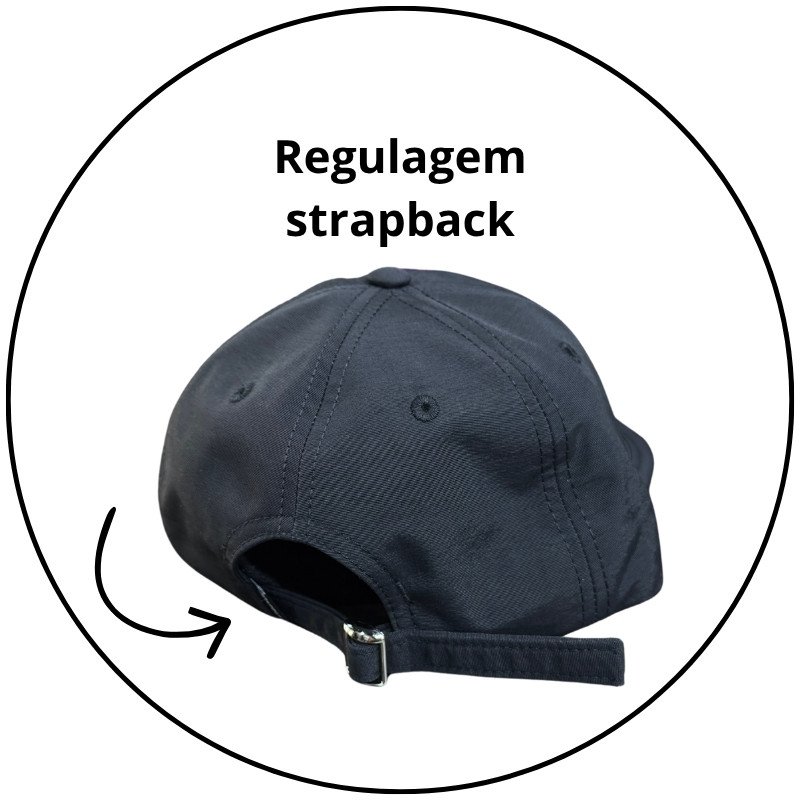 bone aba reta orange nylon ligth strapback preto descricao 3