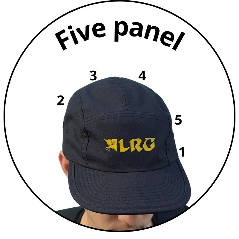 bone five panel lrg equal preto descricao 1