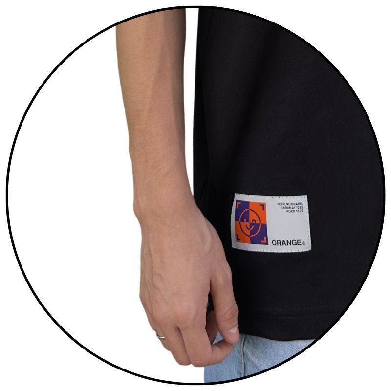 camiseta masculina orange world preta descricao 2