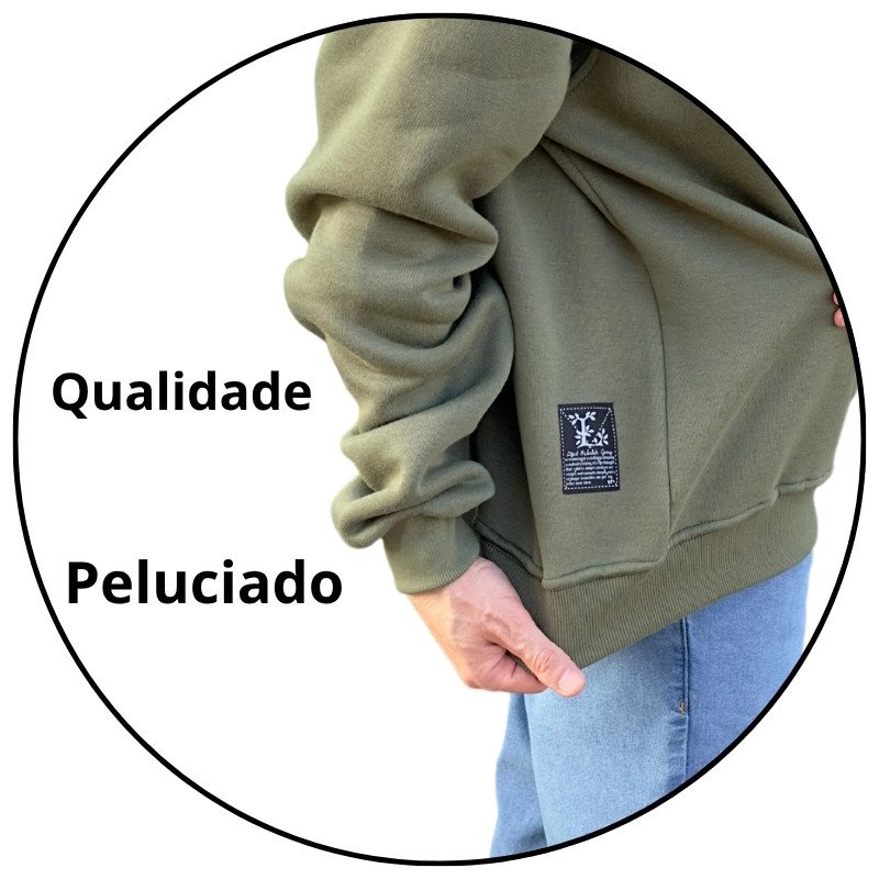 casaco moletom careca lrg logo plus crew verde descricao 2