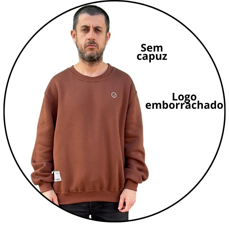 casaco moletom careca orange essential marrom descricao 1