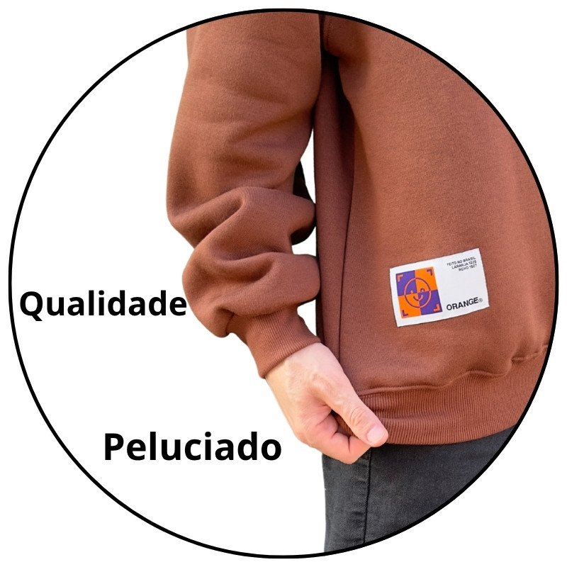 casaco moletom careca orange essential marrom descricao 2