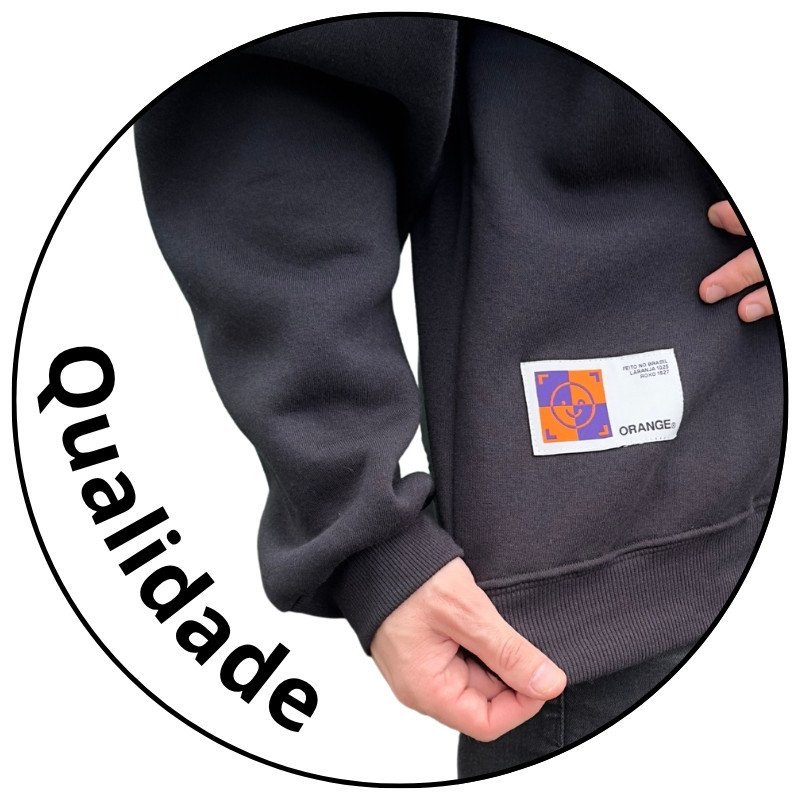 casaco moletom careca orange essential preto descricao 2