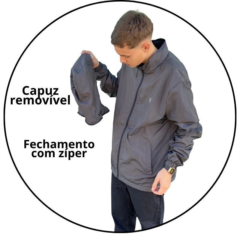 jaqueta masculina corta vento dupla face open shock azul cinza descricao 1