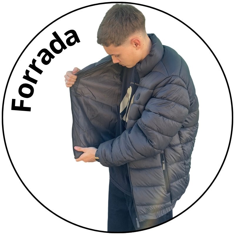 jaqueta masculina puffer open shock cinza chumbo descricao 3