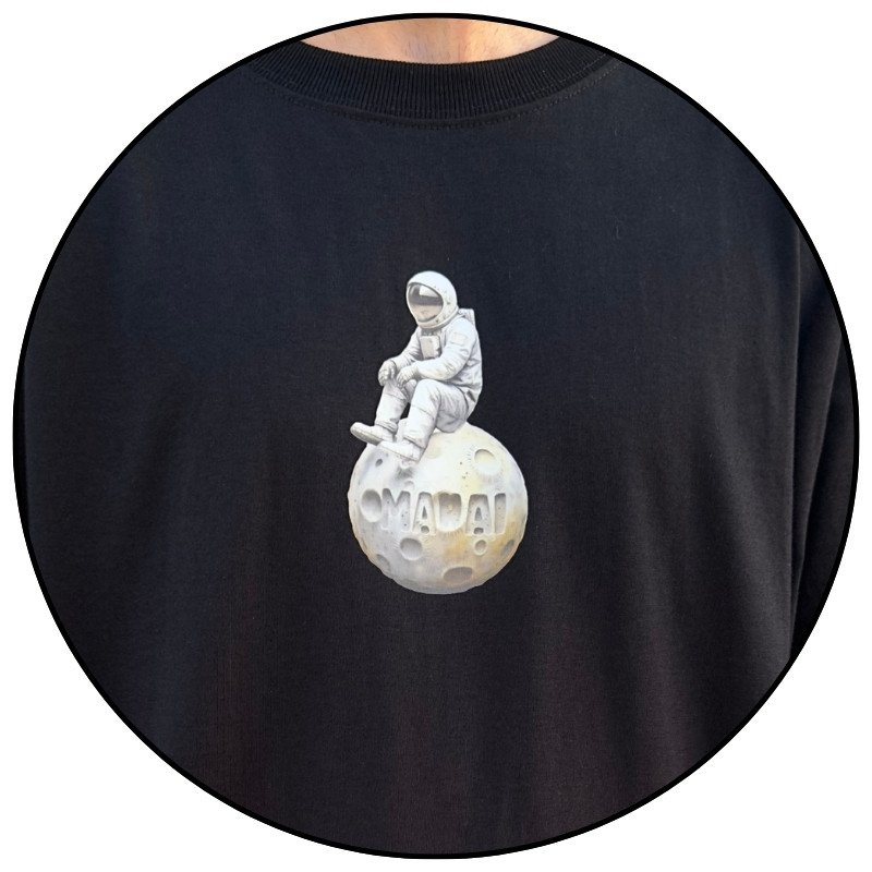 camiseta masculina street mahai astronauta preta descricao 2
